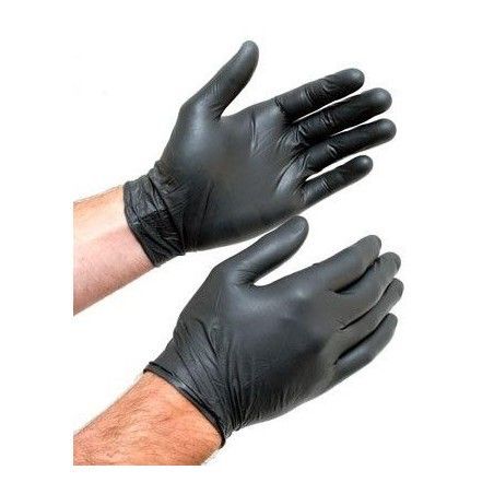 GUANTES DE NITRILO NEGRO TALLA S