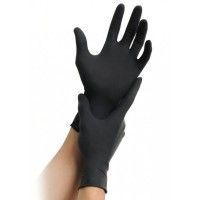 GUANTES NEGROS DE LÁTEX SIN POLVO